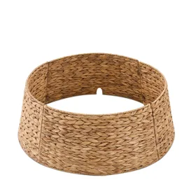 Artisanal Woven Hyacinth Christmas Tree Collar - 28in Natural Rattan & Wicker Tree Skirt/Base Cover (Option: defaulttitle)