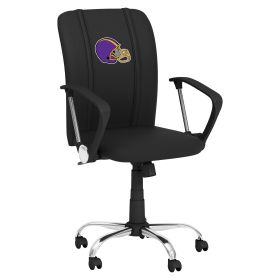 Curve Task Chair with Football Helmet Gaming Logo (Helmet Color: Purple and Yellow)