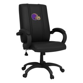 Office Chair 1000 with Football Helmet Gaming Logo (Helmet Color: Purple and Yellow)